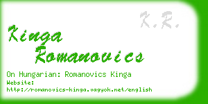 kinga romanovics business card